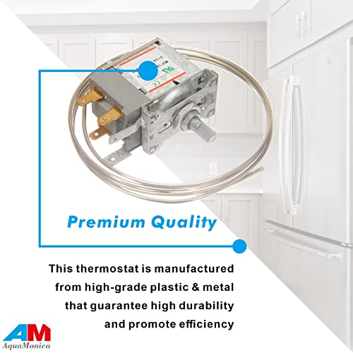 AquaMonica 1PCS 3 Feet Universal fridge freezer Refrigerator Thermostat WDF18K Temperature Control 250V/5(4) A 125V/8(6) A