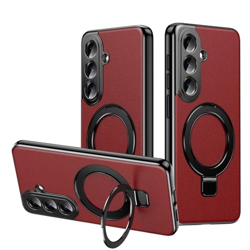 Coque Galaxy S26 chic en cuir avec anneau de support et étui de protection