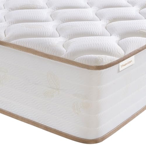 Thavion Matratze 90x200cm, 28cm Höhe, Ergonomische 9-Zonen Taschenfederkernmatratze mit Verstärkter Kante,Härte H3H4 Orthopädische Matratze für Seitenschläfer & Rückenschmerzen, Ök