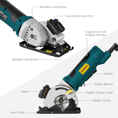 Enventor Mini Circular Saw 3-3/8