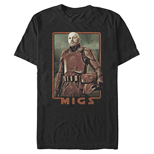 Mandalorian Star Wars t-shirt homme grand noir vêtement haut manches courtes 3XL