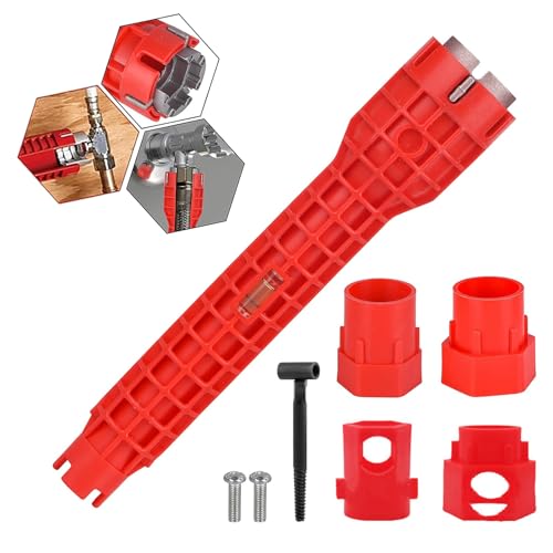 senylanhxy 14-in-1 Multi-functional Wrench Faucet Sink Installer Tool Multifunctional Sink Installer Plumbing Tool for Pipes Wrench under Bathrooms Toilets Kitchens Sinks