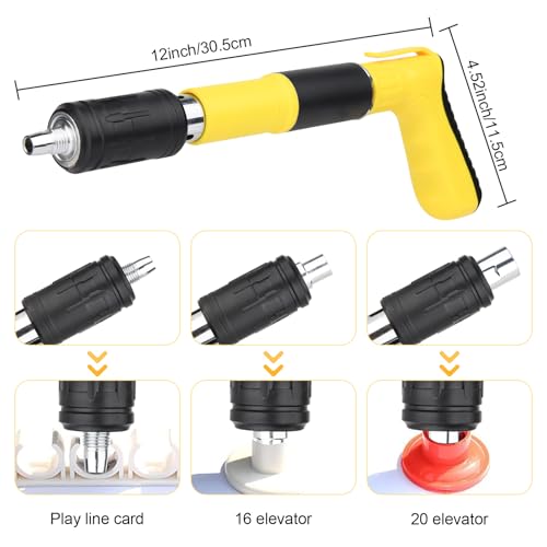 Image of SONEE Concrete Nail Gun Kit, 5 Speed Adjustable Manual Nail Gun for Concrete, Woodworking Decoration Nailer Gun, Wall Fastening Tool (Yellow)