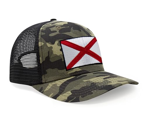 Image of International Tie State Hat for Men and Women, Adjustable Snapback Trucker Baseball Cap with Embroidered Patch
