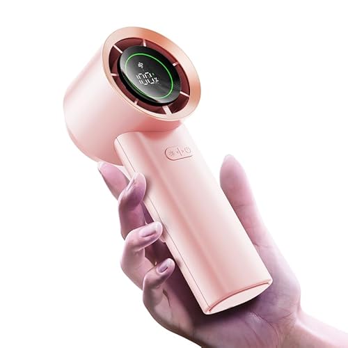 MUXNW Mini Face Fan For Skincare: Portable Small Pocket Handheld Personal Rechargeable Battery Operated USB Charger Keep Your Makeup For Travel Beach (Pink)