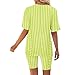 Pajamas For Women Set Summer Fashion V Neck Matching Short Sets Stripes Casual Slim Lightweight Lounge Night Wear your the orders Yellow L