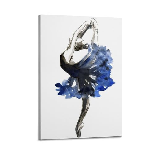 Ballerine au crayon affiche romantique WIZIGM, tableau sur toile pour une ambiance poétique