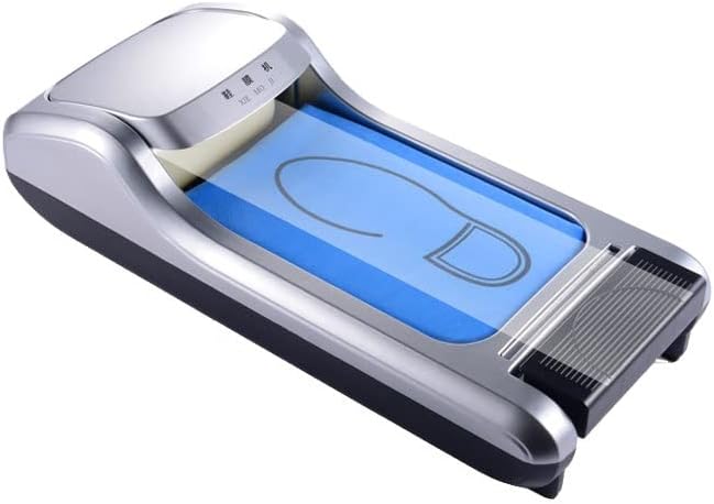 靴カバーマシン家庭用自動フットステッピング使い捨て靴フィルムマシンフットカバー耐久性 (Color : Gold, Size : 6