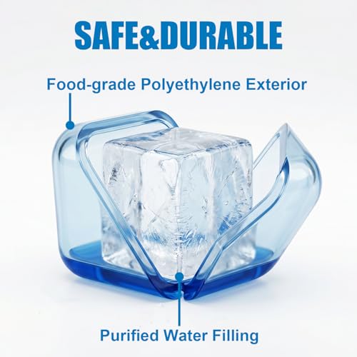 Cubos de hielo reutilizables 360 unidades azul miniatura 2