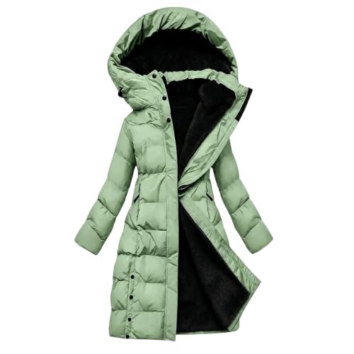 Quilted Jackets for Women Sherpa Lined Long Puffer Jacket with Hood Winter - image 8