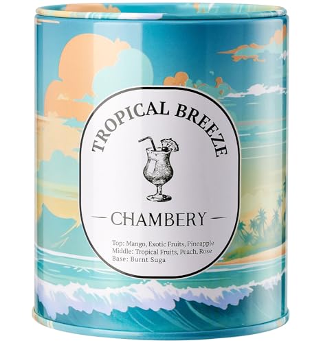 CHAMBERY Tropical Breeze Candle 9.17oz | Serene British Virgin Islands Scene in Premium Tin | Lively...