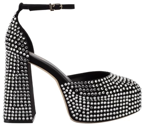 Ari Crystal Pump In Black Suede