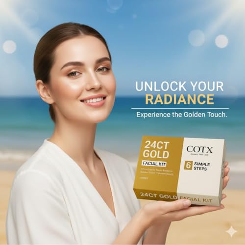 Image of Luxury Facial Kit for Glowing Skin | Unisex Professional Face Care Kit for Home & Salon Use. (24CT GOLD)