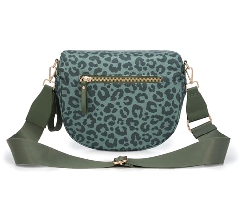 Image of FEIBOON Spacious Nylon Crossbody Bag Bum Bag Handbags Wallets Purses Trendy Shoulder Bag for Women