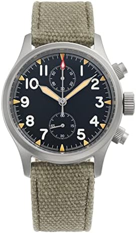 TACTICAL FROG Militado askeri kronograf saatler 39mm safir kristal