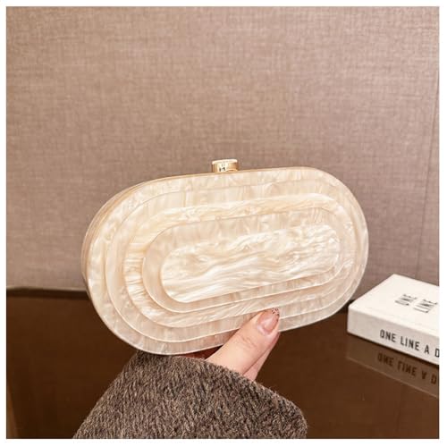 Image of Acrylic Bubble Bag Luxury Marble Clutch Evening Purses for Women Glitter Handbag for Wedding Party Prom