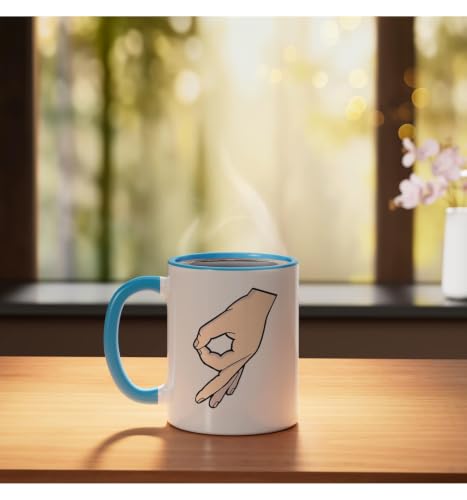 Taza cerámica Blue/White 11 onzas miniatura 3