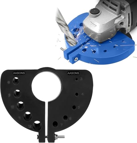 Image of AASONS Drill Bit Sharpener For Multi Sizing (3mm-12mm) Twist Drill Bits, Drill Bit Grinding Attachment, Power Drill Bit Sharpeners, Multi-Size Drill Bit Grinder For Giant Blade Angle Grinder