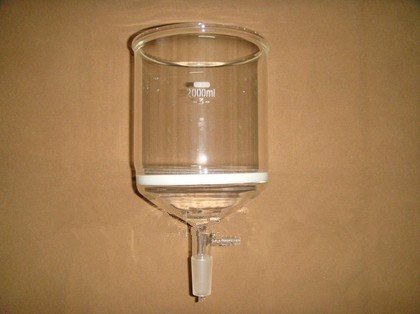 Gowe 2000 ml ,24/29, vetro Buchner imbuto con braccioli laterali ,3 # filtro grossolano, Groud misto, vetreria da laboratorio, laboratorio imbuto