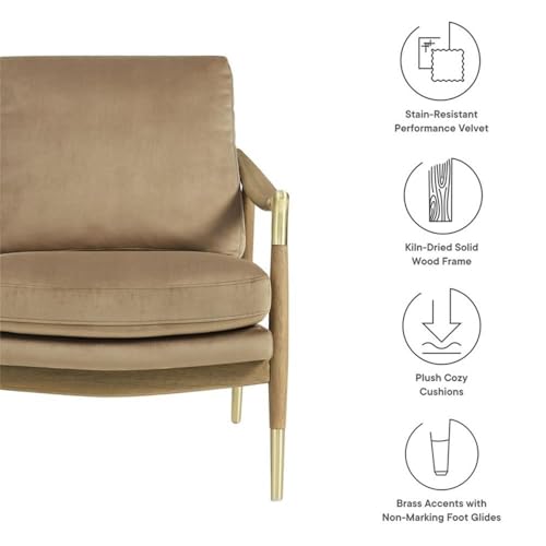 Sillón Plegable Tela Marrón miniatura 7