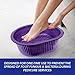 ForPro Universal Pedi Bath Liners - 50% THICKER - Fit Footsie Bath Plus Foot Bath, Disposable Pedicure Foot Tub Liners for Foot Spa Basins & Foot Bath Soaks, Purple, 50-Count