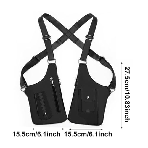 Chaleco Gótico de Halloween Mujer Corsé Medieval Bandolera Top Arnés Crossbody Negro 3