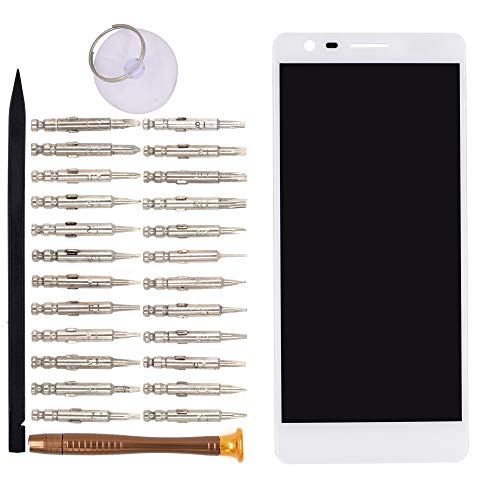 Image of LCD Screen Display Digitizer Touch Panel Without Frame Screen Replacement for Nokia 3.1(White)