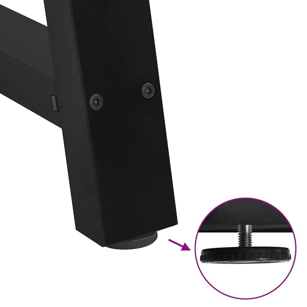 Patas de mesa de comedor en forma de A, 2 unidades, acero con recubrimiento en polvo, 50 x 72 – 73 cm, altura regulable, con protectores de suelo antideslizantes, para manualidades, mesa de