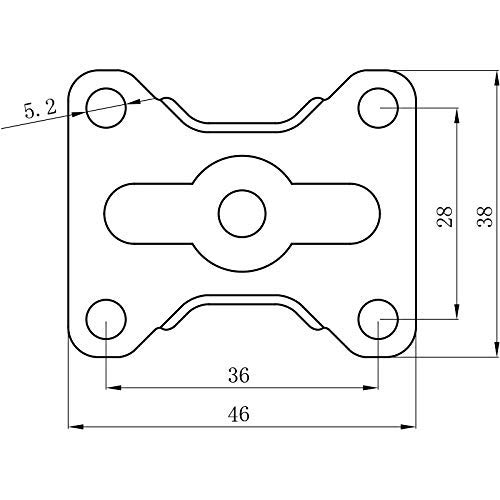 BOCbco Casters for Movingniture Universal Wheel 1 inch Rubber Mute 1.5 inch Coffee Table Wheel with Brake 2 inch Bookcase Softniture Sofa Flowerpoters/C/1Inch