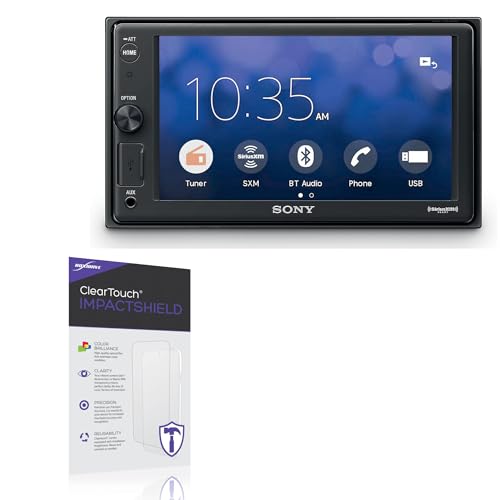 BoxWave Screen Protector Compatible With Sony XAV-V10BT - ClearTouch ImpactShield (2-Pack), Impenetrable Screen Protector Flexible Film