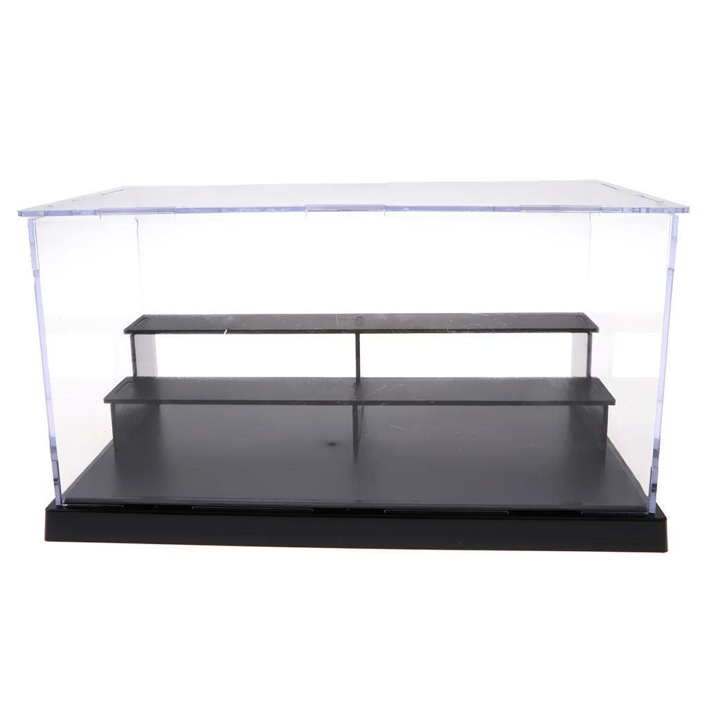 Vitrina acrílica Transparente a Prueba de Polvo, Vitrina acrílica con escalones extraíbles for Modelos de Anime 10"x6.1"x6.8"