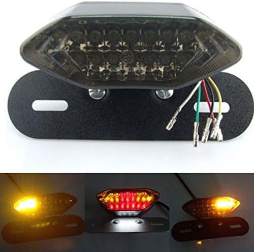 Miniatura 4 de ZYTC Luz trasera para motocicleta, luz de freno integrada, luz de parada de freno de circulación de señal de giro para placa de matrícula