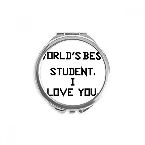 Miroir de poche étudiant citation je t'aime cadeau original portable