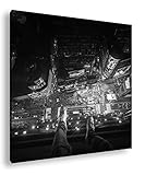 À propos de l'effet Times Square : noir et blanc, format : 40 x 40 cm, motif monté sur cadre en bois véritable, impression numérique de haute qualité, pas d'affiche ou d'affiche.
