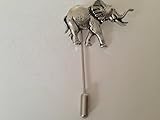 jugendstil zinnschale Krawattennadel, A20, Elefant, feines englisches Zinn, auf einer Krawattennadel, für Hut, Schal, Kragen, Mantel