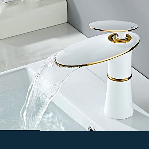 Robinet de lavabo cascade anti-éclaboussures laiton