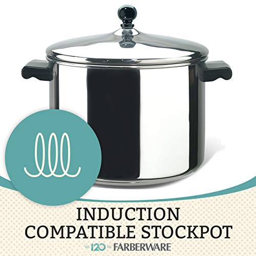 Farberware Classic Stainless Steel 6-Quart Stockpot With Lid, Stainless Steel Pot With Lid, Silver & Classic Stainless Steel 2-Quart Covered Saucepan - - Silver #TOP2