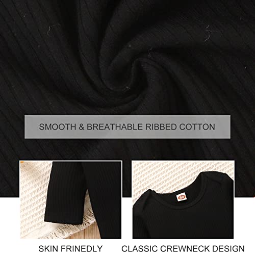 Aalizzwell Baby Boys Girls Ribbed Bodysuit Outfit3