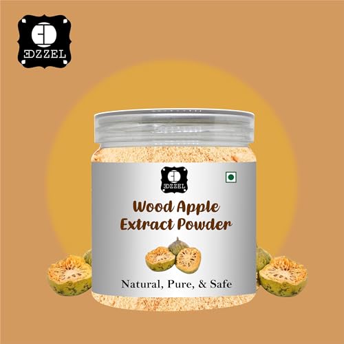 Image of EDZZEL Dried Wood Apple Extract Powder | Fine Powder for Culinary Recipes, Beverage Blends, Baking, Dessert Mixes & Food Preparation | Versatile Kitchen Ingredient