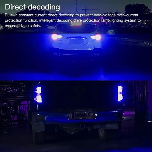 4Pcs 3157 Bombilla LED Azul Miniatura Auto S8 Indicador miniatura 4