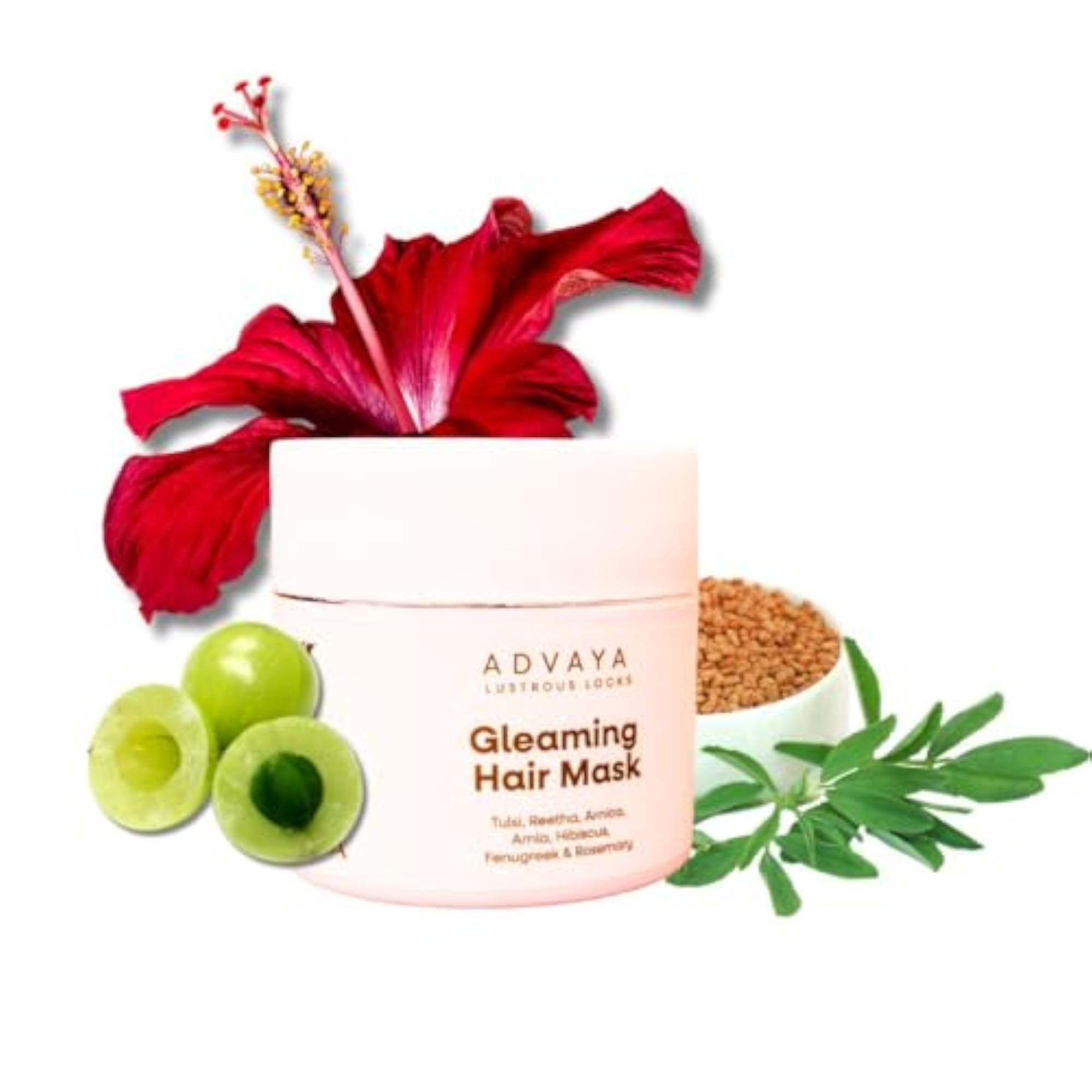 Gleaming Hair Mask with Rosemary, Hibiscus & Amla for All Hair Types