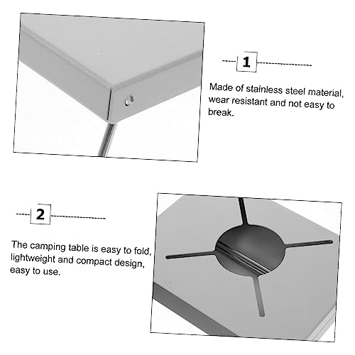 Holibanna Equipamento De Acampamento Forno De Cassete Camping Campista Cartão Mesa Dobrável Mesa De