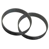 Getdoublerich Confezione da 2 cinghie dentate per pialla Bosch GHO 18V-LI, parte di ricambio 2604736001, compatibile con modelli 14,4 V 1500 100 15-82 16-82, in gomma, confezione da 2