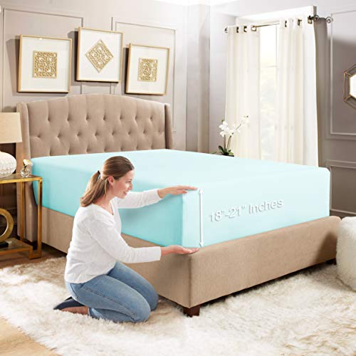 Empyrean Bedding 18" - 21" Extra Deep Pocket Fitted Sheet for High Mattress