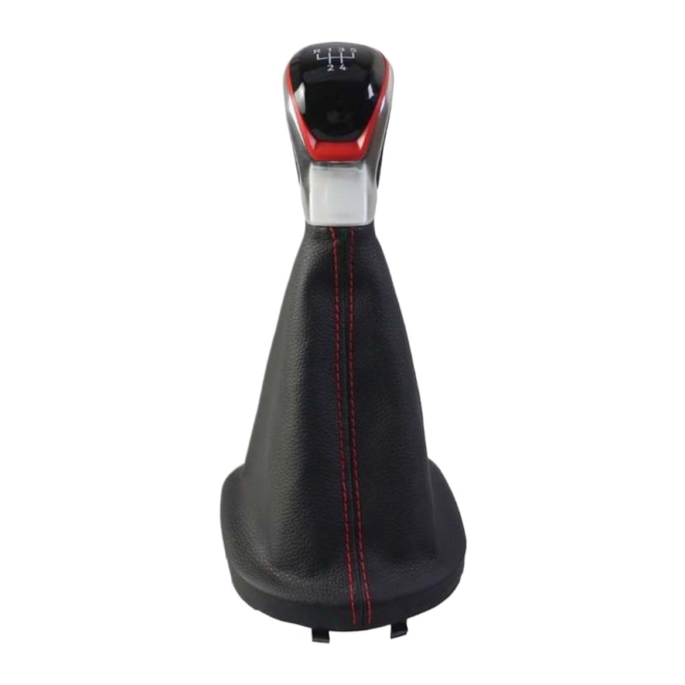 Xsktbpwue Color Name: Black 5 Speed Mt 5/6 Speed Gear Shift Knob With Gaiter Boot Cover Compatible With 2003 2011(Color Name: Black 5 Speed)