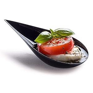 Maxi Products 50 Stück Tränenlöffel Schwarz