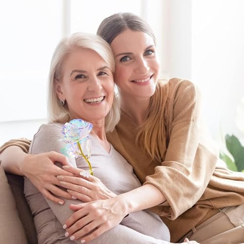 24K Gouden Kunstmatige Roos, Moederdag Cadeau voor Moeder Vrouwen Oma Vriendin Vrouw, Cadeau voor Verjaardag, Valentijnsdag, Kerstmis, Verjaardag - Afbeelding 5