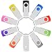 10 x Enfain 16GB USB Flash Drive Memory Stick Thumb Drives Bulk (MultiColor, 10 Pack)
