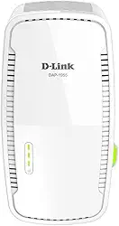 D-Link DAP-1955-US, extensor de alcance WiFi Gigabit AC1900 Dual Band Plug In Wall Signal Booster Wireless ou Ethernet Port Smart Home Access Point, branco