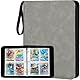 Sammelkartenalbum 400 Karten 50 Seiten 4-seitiges Scrapbook Zip Binder für Sammelkarten, MTG Karten Buch für Spielkarten, Sportkarten, Yugioh etc. (Gris)